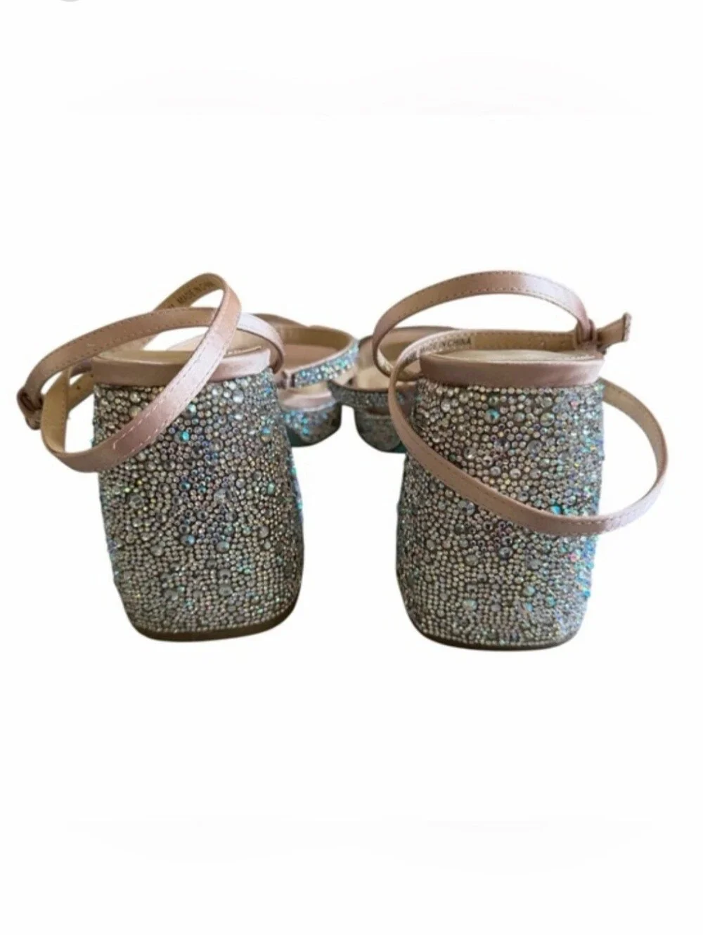 Betsey Johnson Denni Rhinestone Platform Heels Bridal Bedazzled Size 9.5 - Picture 6 of 8